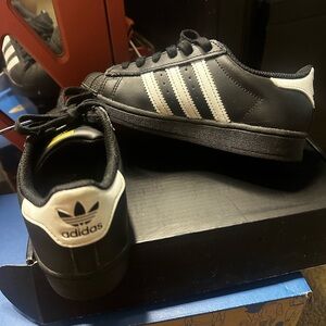 Adidas Kids Black and White Sneakers